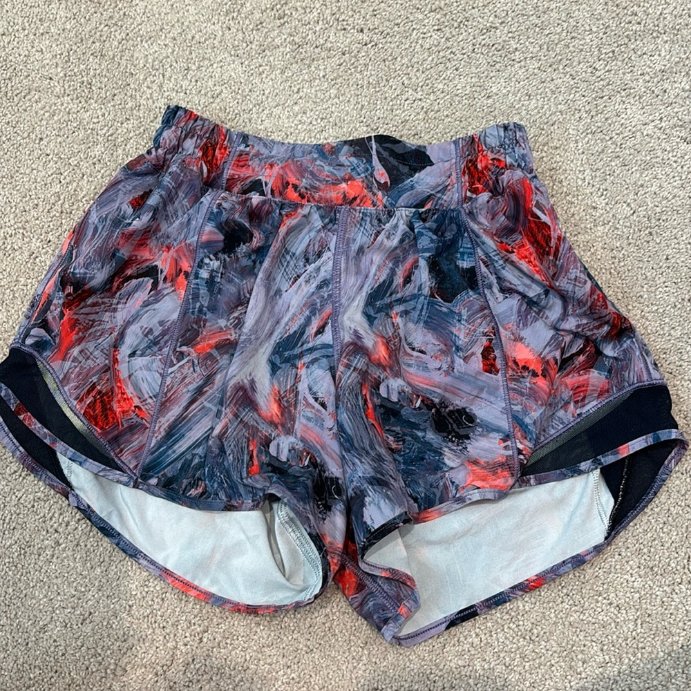 Lululemon purple patterned hotty hots.
